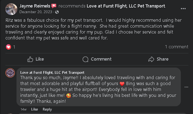 Love at furst flight customers reviews (4)